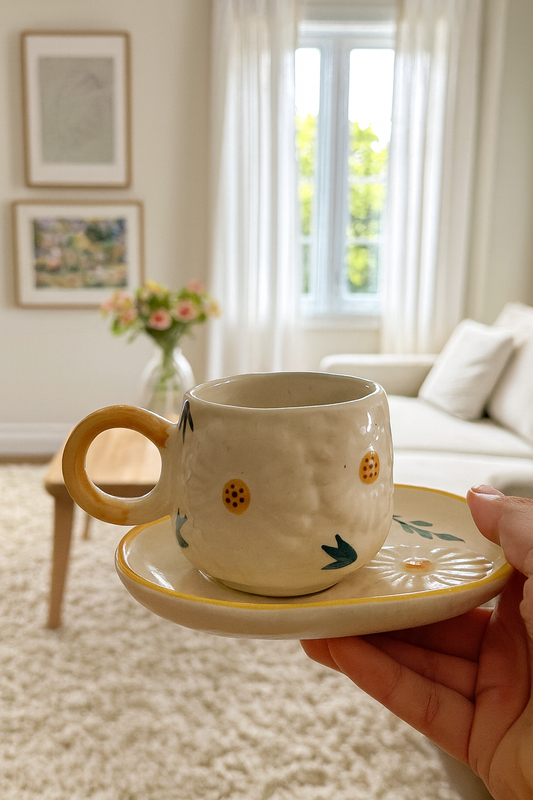 Sunflower Cup and Saucer
