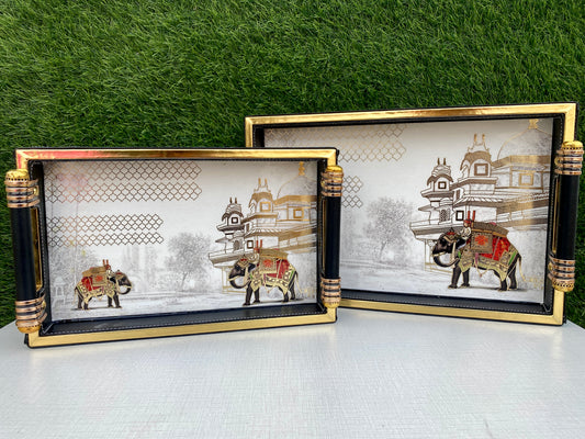 Jaipur Royalty Serve Trays || Set of 2