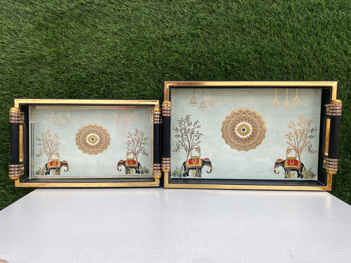 Elephant Royale Serve Trays || Set of 2