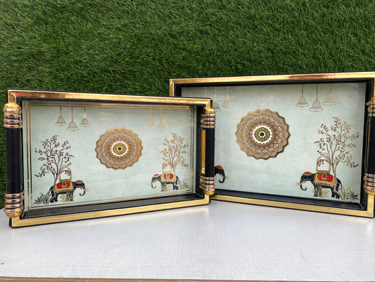 Elephant Royale Serve Trays || Set of 2