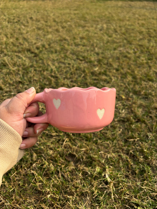 The Strawberry Milk Heart Mug