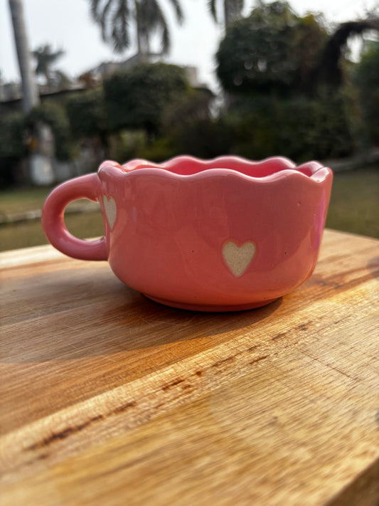 The Strawberry Milk Heart Mug