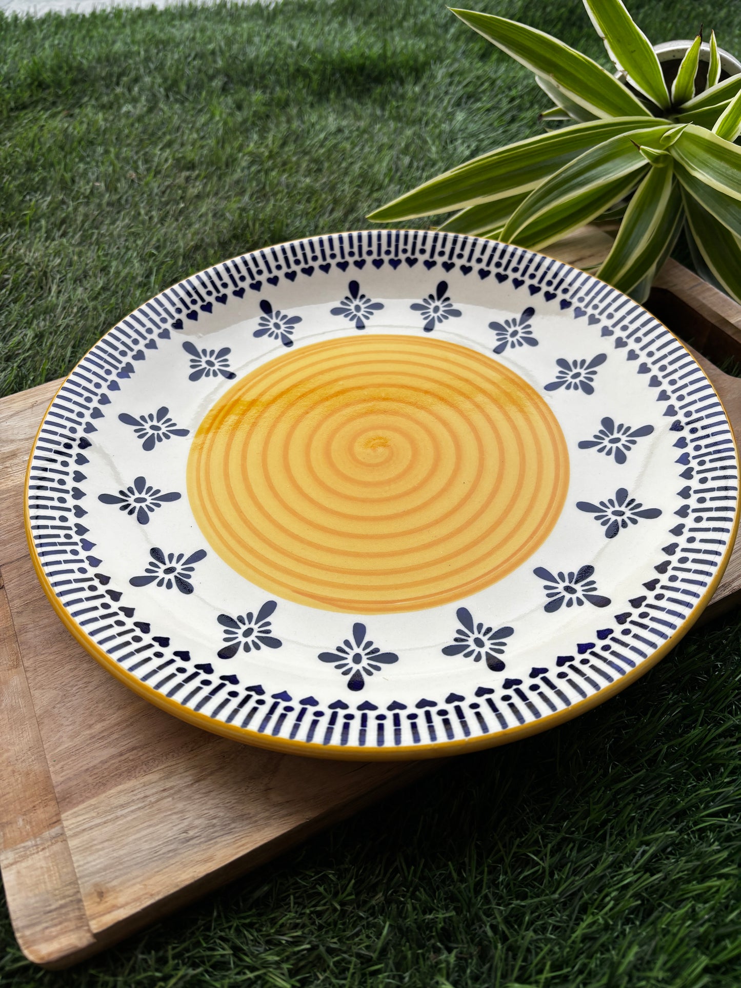 Marigold Spiral Ceramic Plate