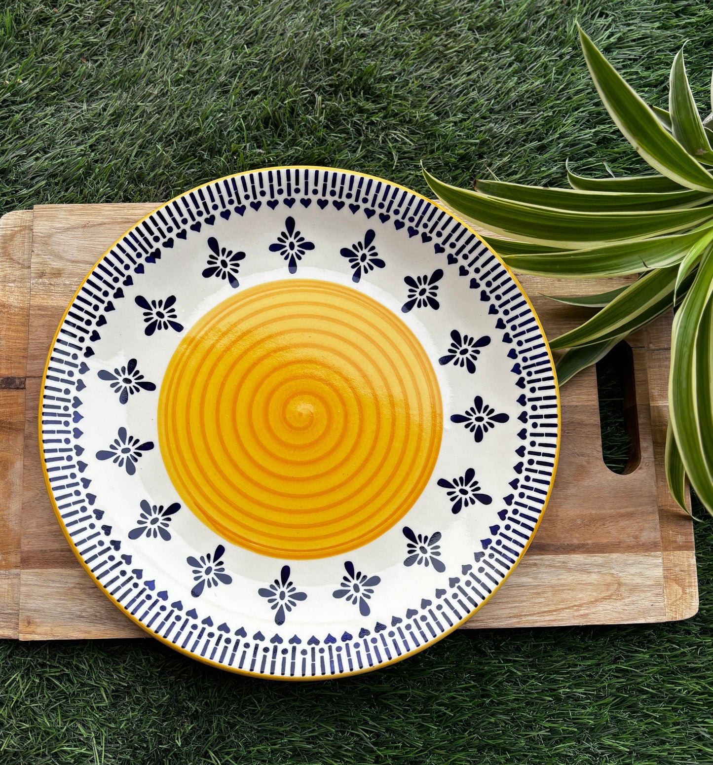 Marigold Spiral Ceramic Plate
