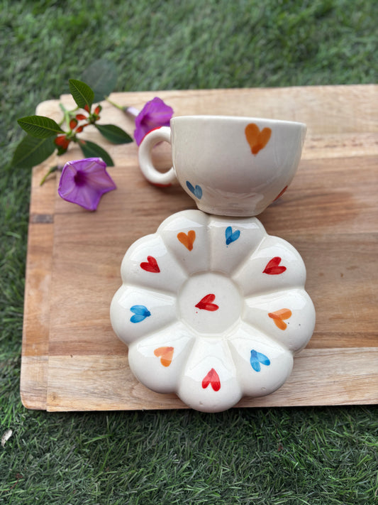 The Petal Hearts Cup & Saucer Set