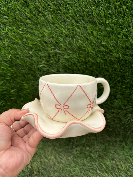 The Candy Bow Cup and Saucer