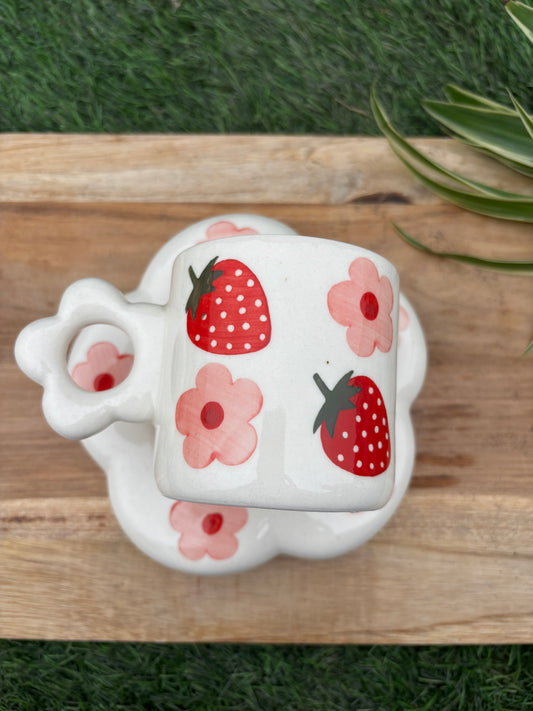 Strawberry Bloom Cup & Saucer