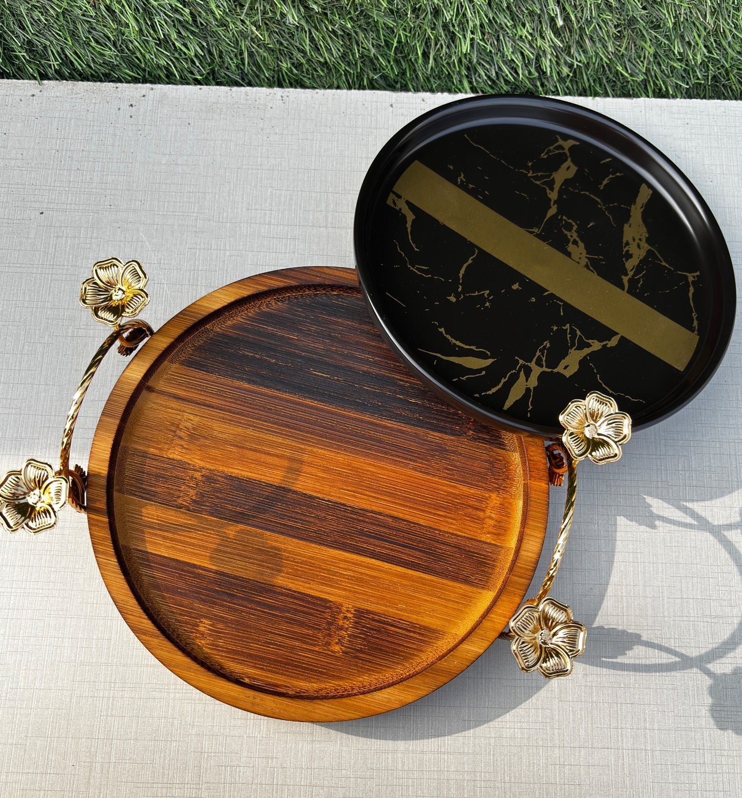 3-in-1 Round Woodland Platter || 8.5 Inches