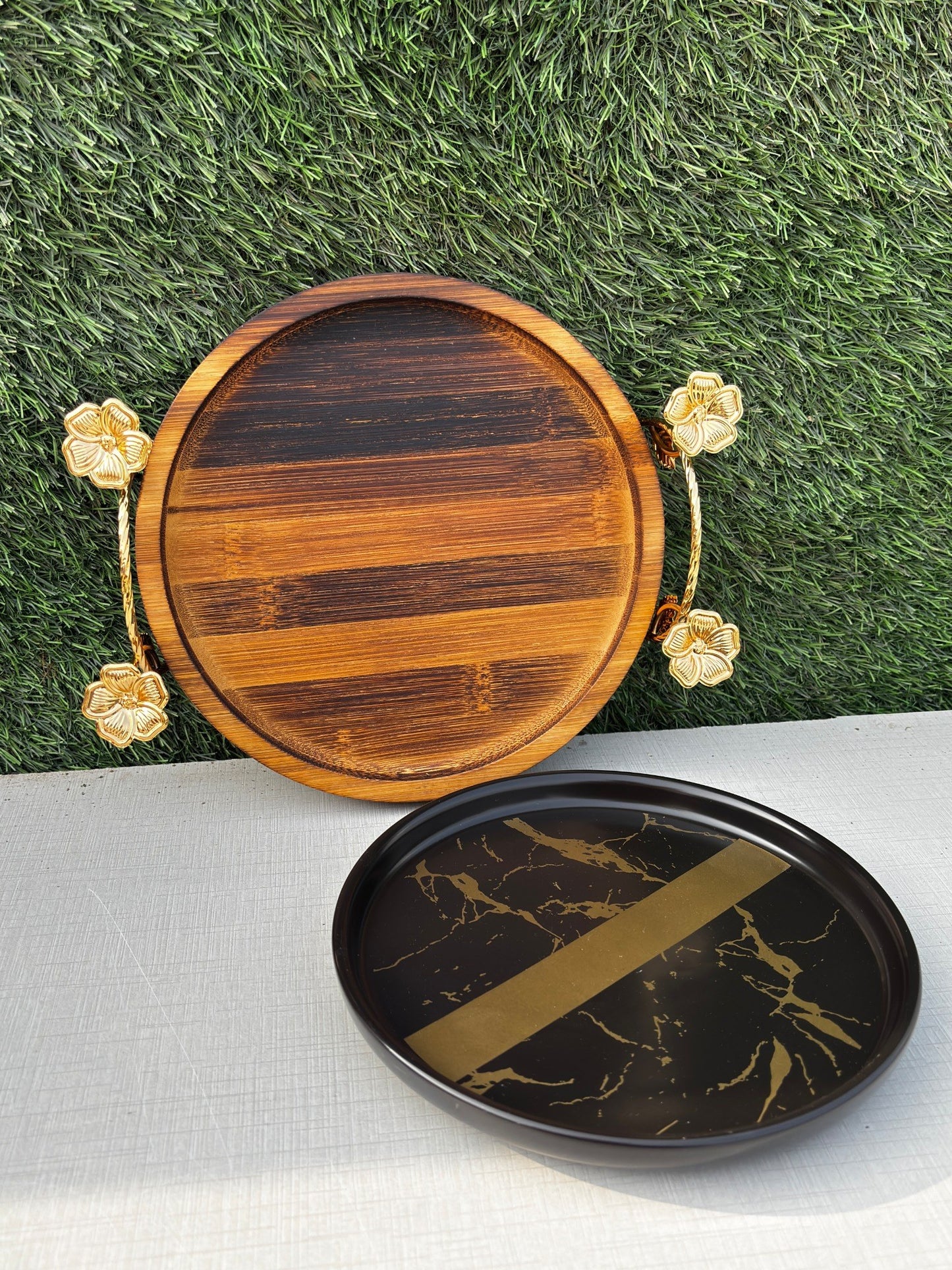 3-in-1 Round Woodland Platter || 8.5 Inches