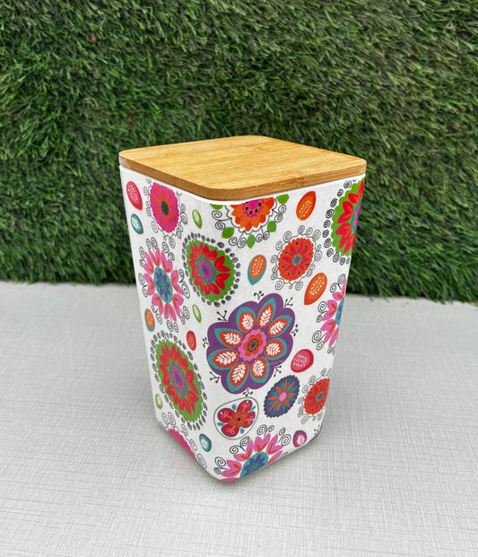 Boho Garden Long Bamboo Fibre Storage Jar