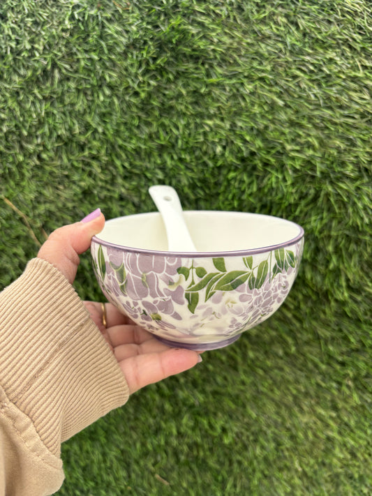 Lavender Bloom Soup Bowl ||Set of 6