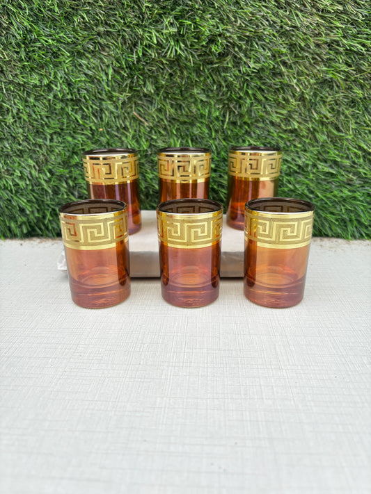 Aurelia Amber Shot Glasses || Set of 6