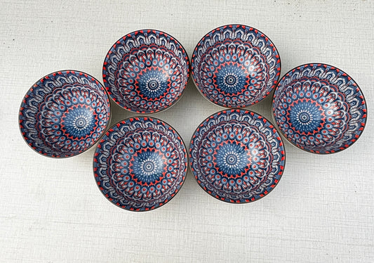 Mandala Aura Designer Bowls – Set of 6
