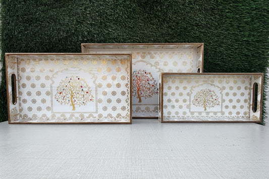 Iraaya Elegant Serve Trays || Set of 3