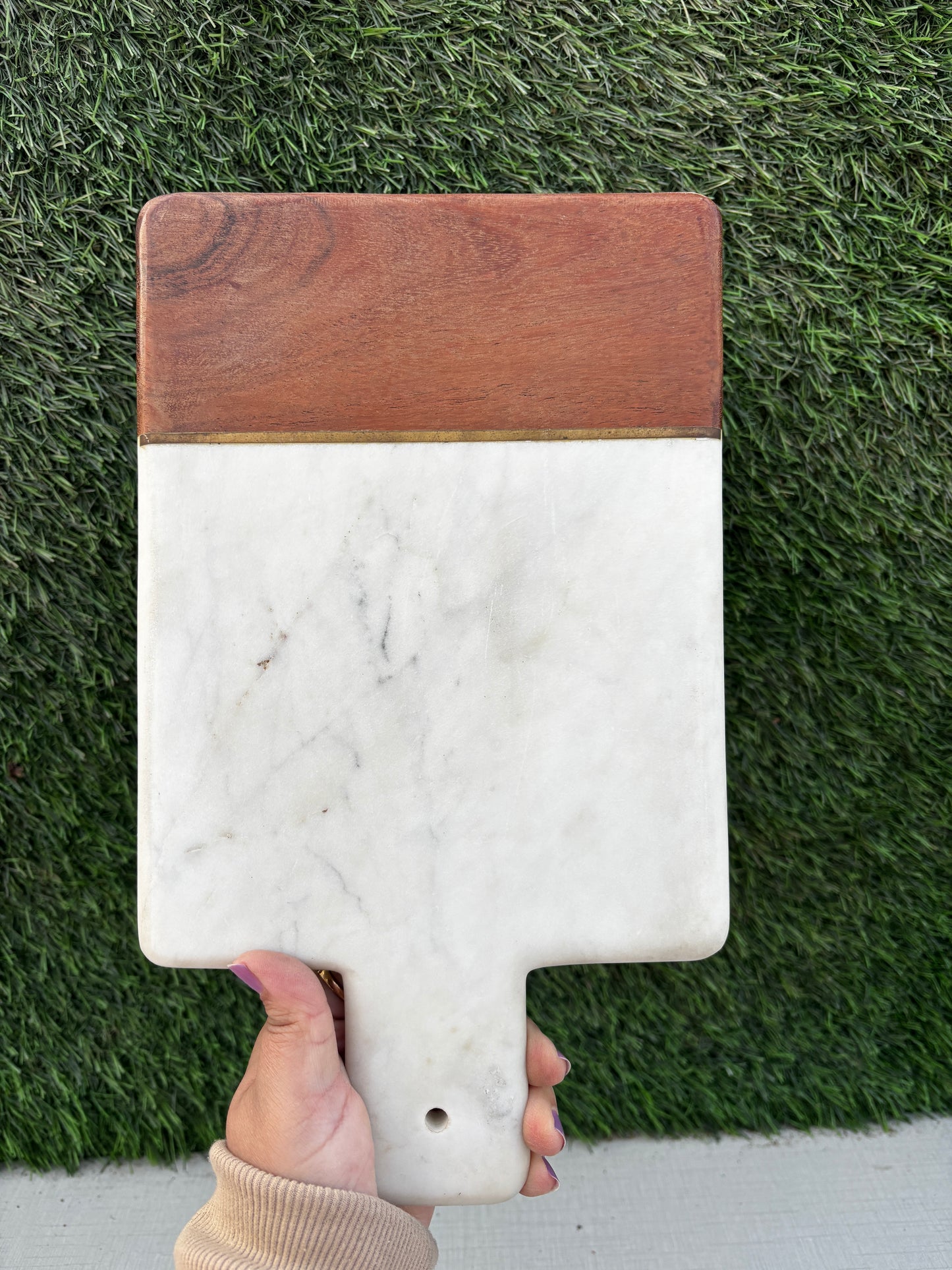 Ivory Crest Marble Serving Platter