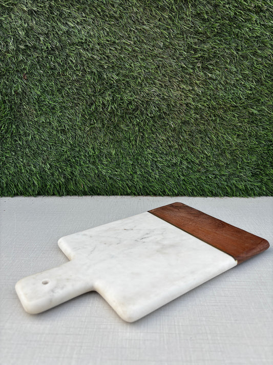 Ivory Crest Marble Serving Platter