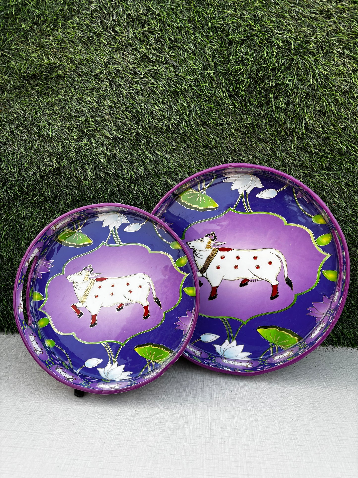Royal Nandi Serve Trays || Set of 2