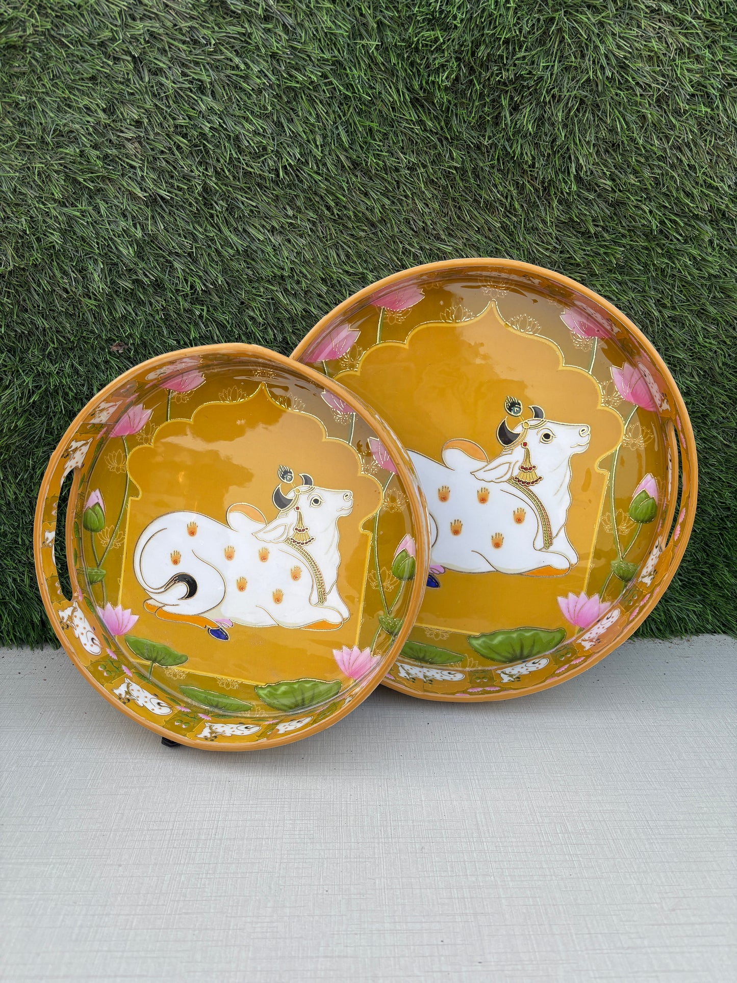 Marigold Heritage Serve Trays || Set of 2