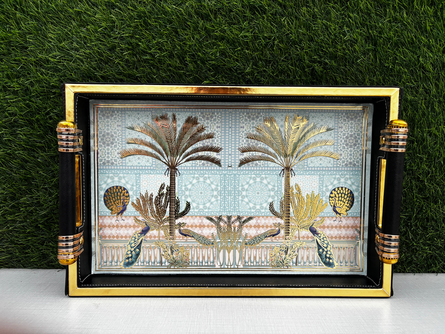 Peacock Palms Luxe Serve Trays 🌿🦚 || Set of 2