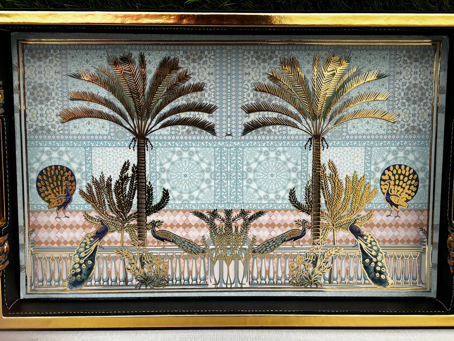 Peacock Palms Luxe Serve Trays 🌿🦚 || Set of 2