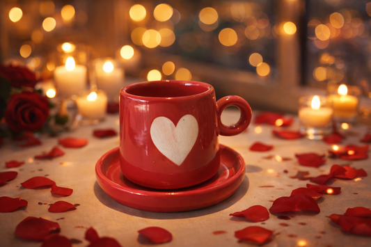 Blush Heart  Cup & Saucer Set