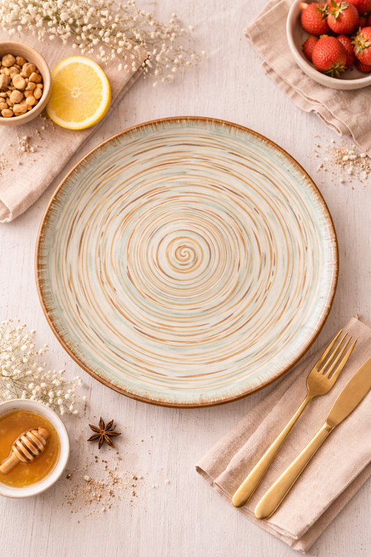 Spiral Ceramic Serving Plate
