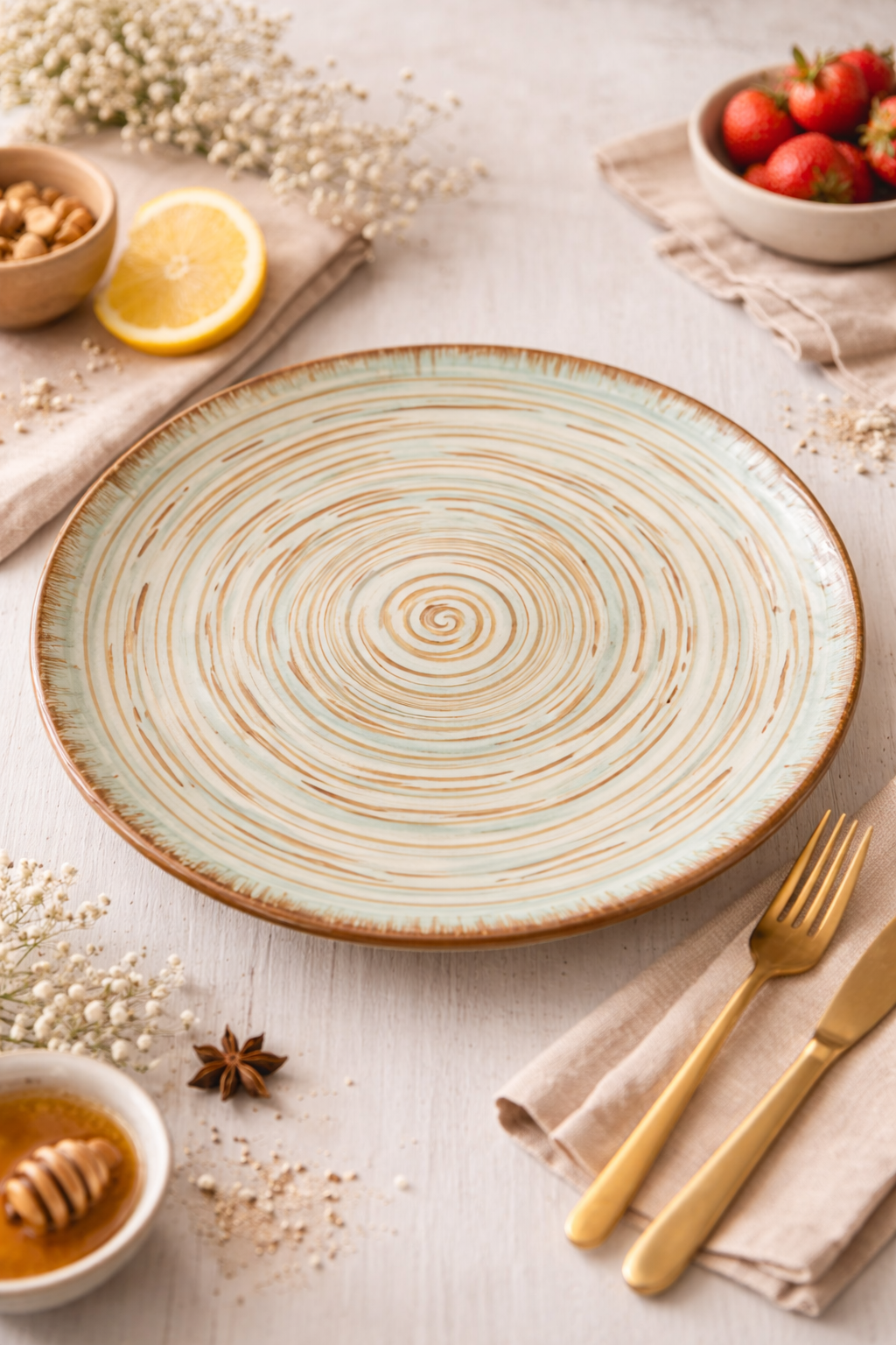 Spiral Ceramic Serving Plate