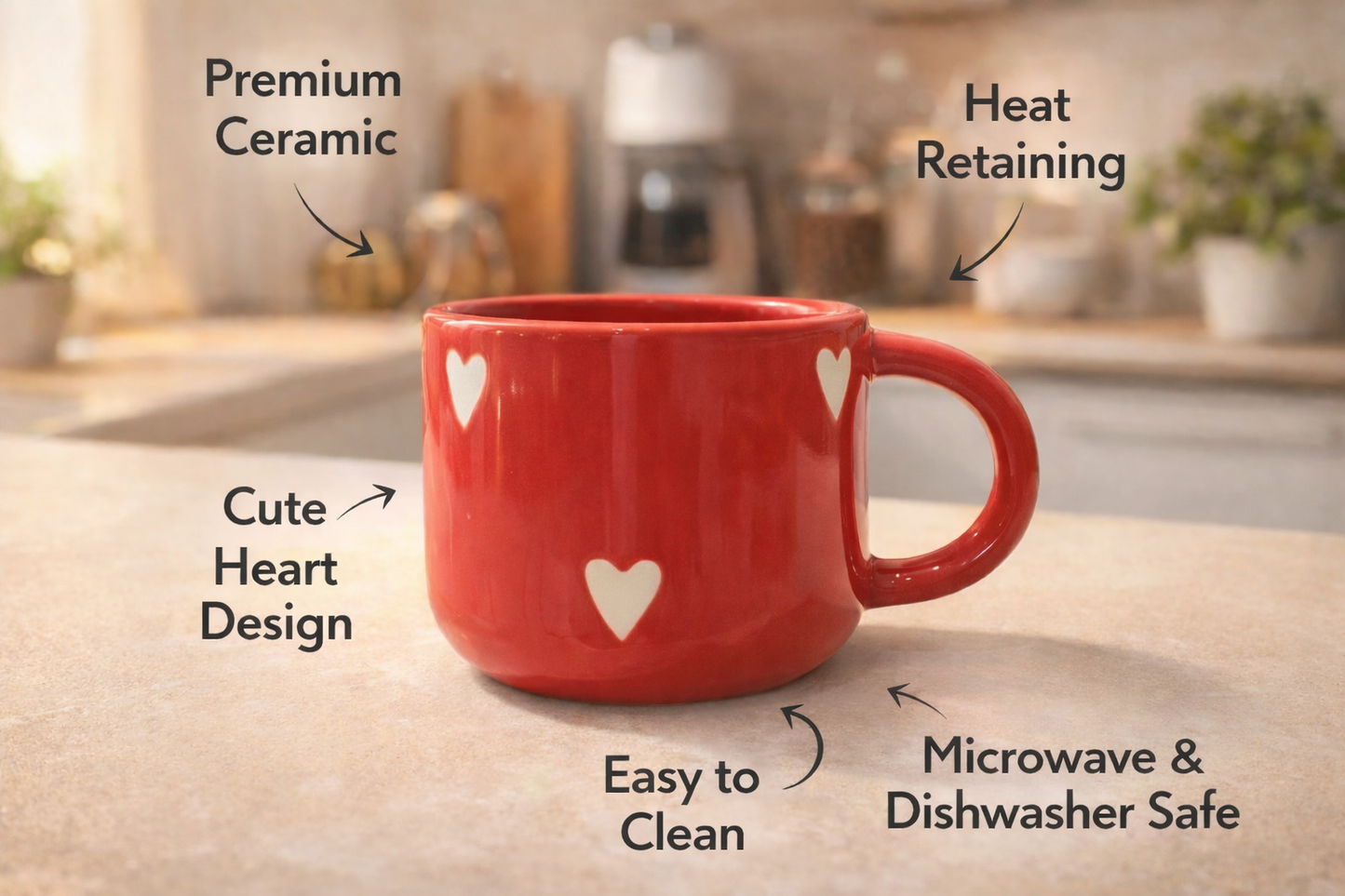 Sweetheart Glow Ceramic Mug