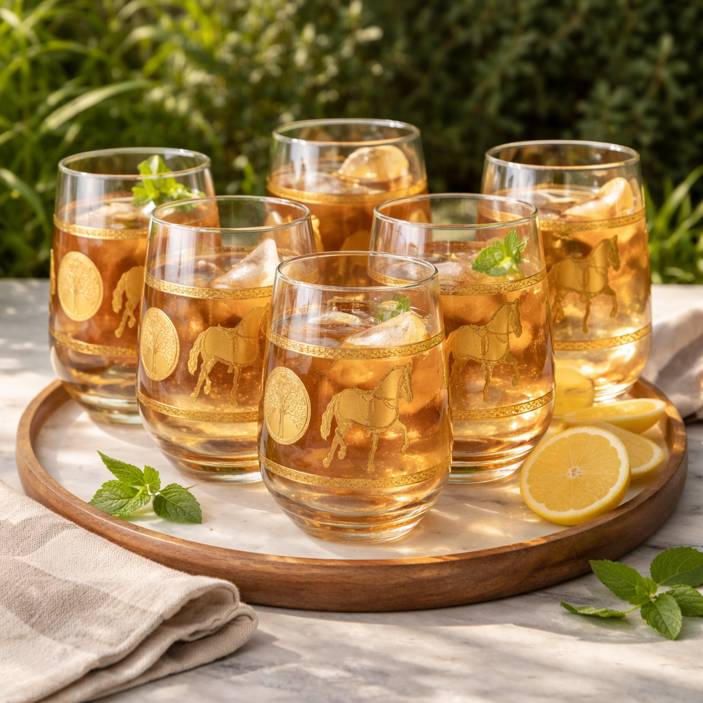 Aurelia Gold Premium Glasses || Set of 6