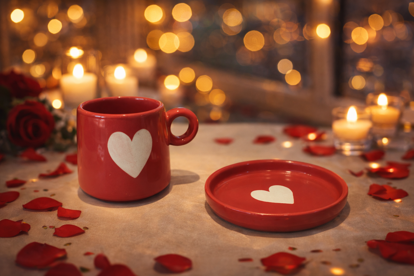 Blush Heart  Cup & Saucer Set