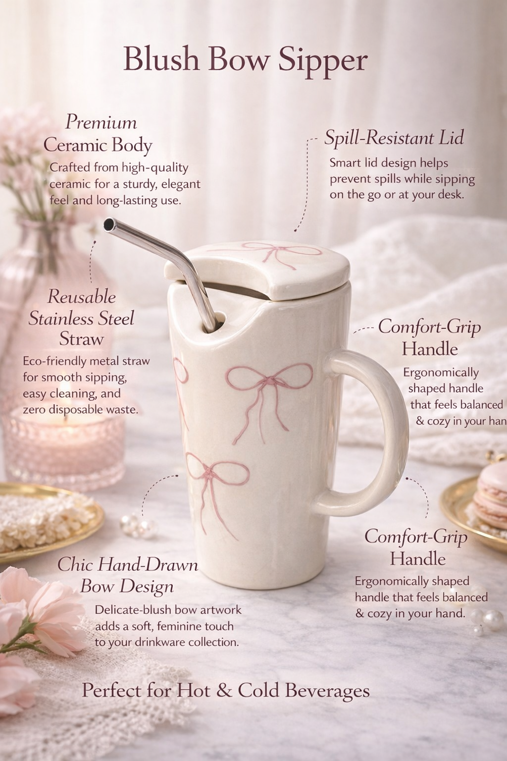 The Blush Bow Sipper