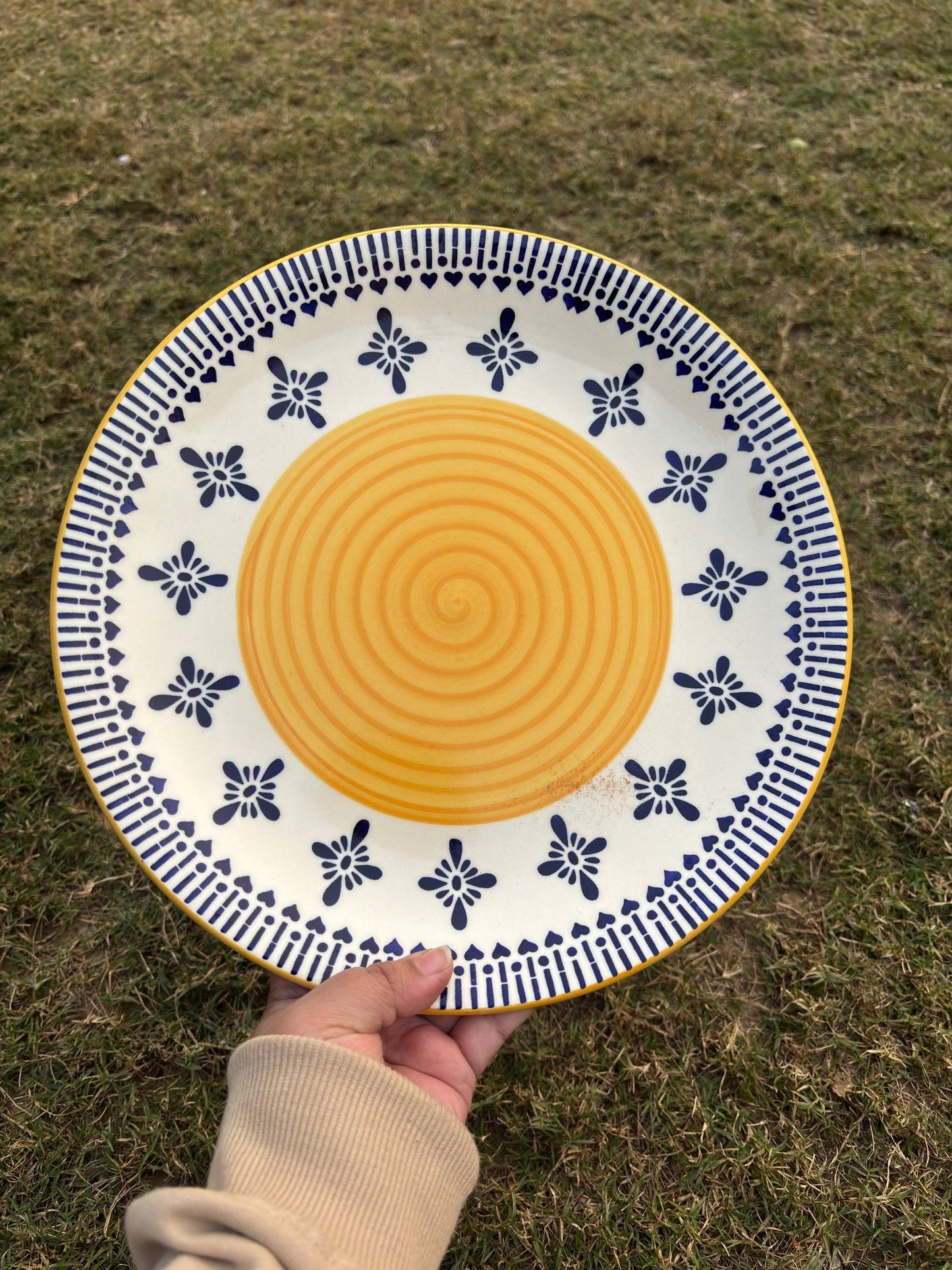 Marigold Spiral Ceramic Plate